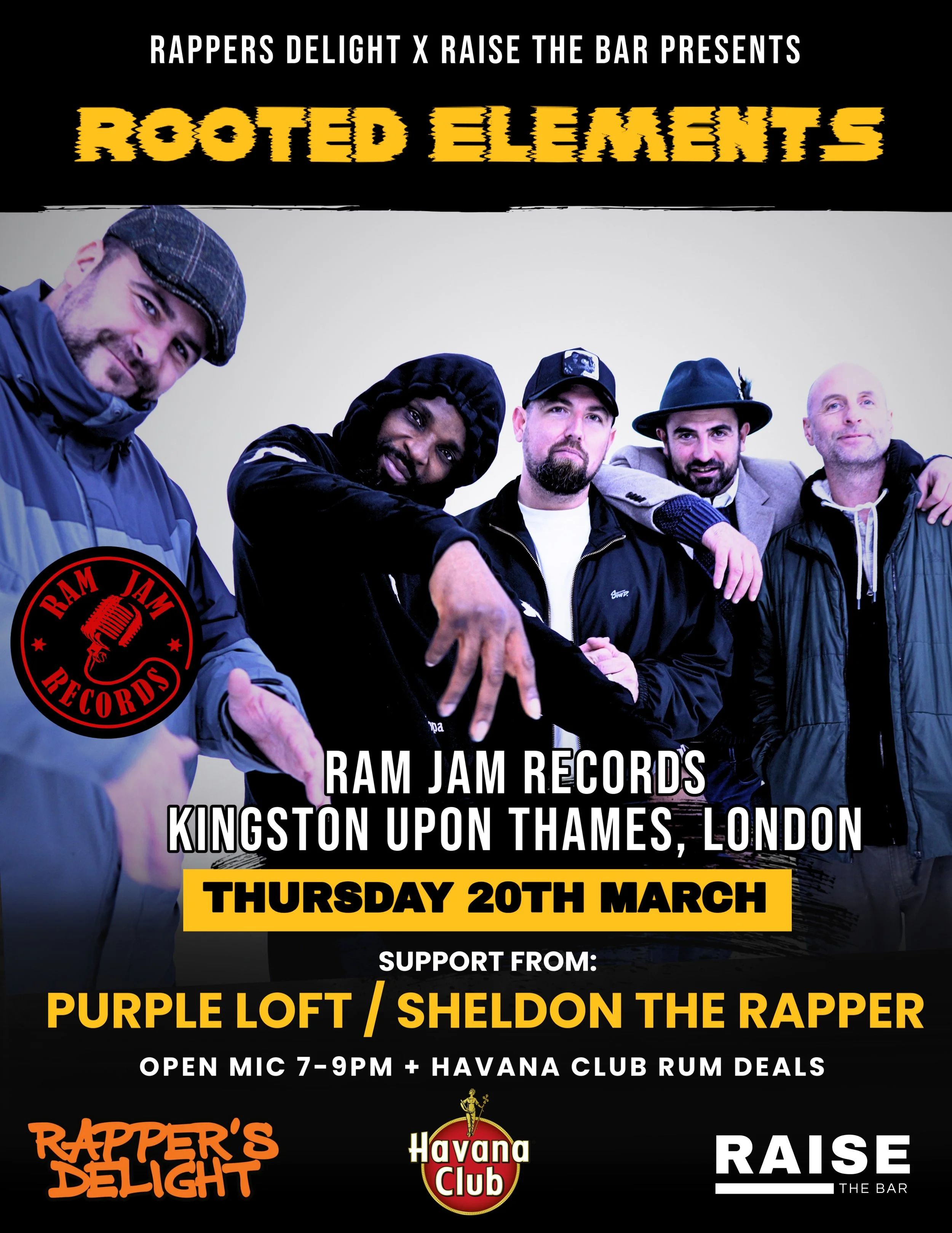 Rooted Elements headline Hip-Hop open mic Kingston Ram Jam Records
